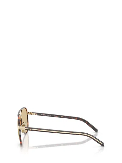 Prada Pr B57s Aviator Steel Sunglasses In Gold