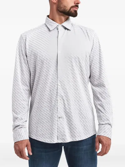 Joop Logo-print Long-sleeve Shirt In White