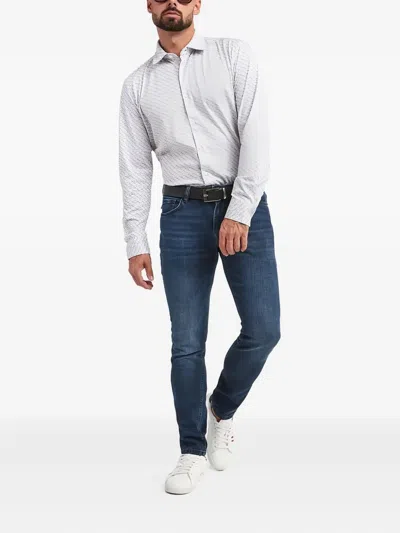 Joop Logo-print Long-sleeve Shirt In White