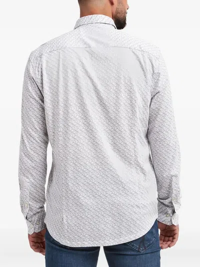 Joop Logo-print Long-sleeve Shirt In White