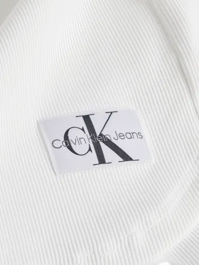 Calvin Klein Logo-patch Shorts In White