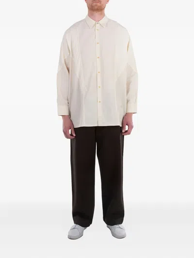 Oamc Arrow Panelled Shirt In Neutral