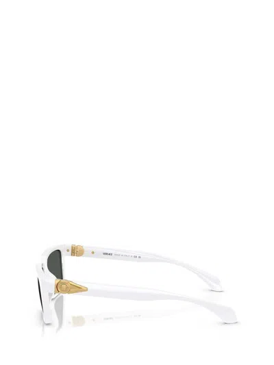 Versace 55mm Rectangular Sunglasses In Gray