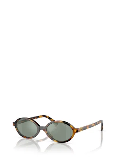 Miu Miu Regard Oval-frame Sunglasses In Brown