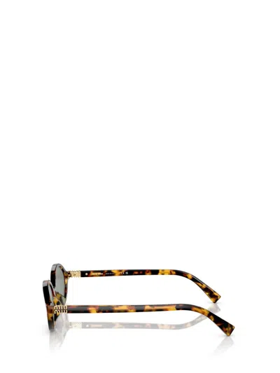 Miu Miu Regard Oval-frame Sunglasses In Brown