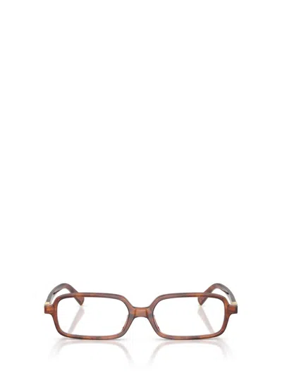 Miu Miu Full-frame Plain Glasses In Brown