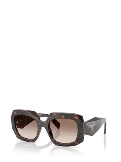 Prada Symbole Oversized-frame Sunglasses In Brown