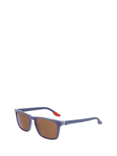 Nike Eclipse Rise Rectangular Frame Sunglasses In Blue