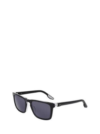 Nike Eclipse Rise Rectangular Frame Sunglasses In Black