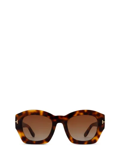 Tom Ford Eyewear Geometric-frame Sunglasses In Brown