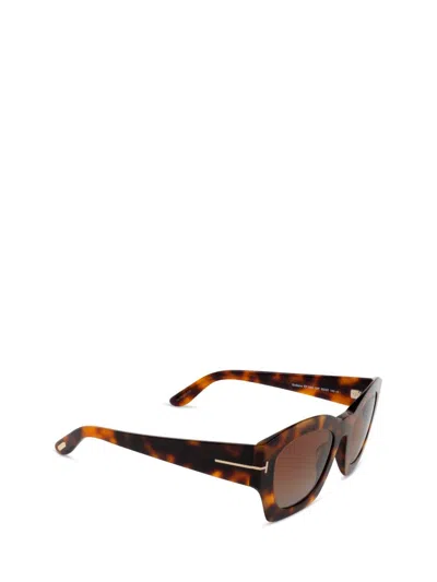Tom Ford Eyewear Geometric-frame Sunglasses In Brown