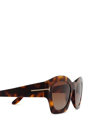 Tom Ford Eyewear Geometric-frame Sunglasses In Brown