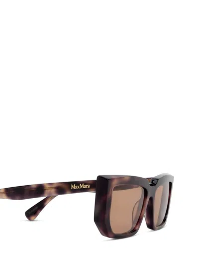 Max Mara Rectangular Frame Sunglasses In Brown