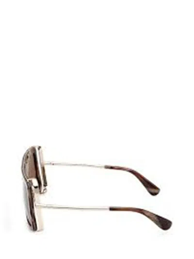 Max Mara Rectangle-frame Sunglasses In Brown