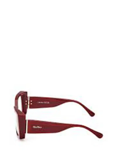 Max Mara Square-frame Glasses In Burgundy