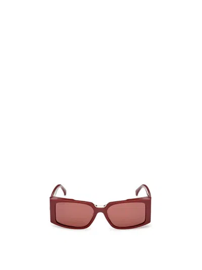 Max Mara Spark 54mm Rectangular Sunglasses In Red