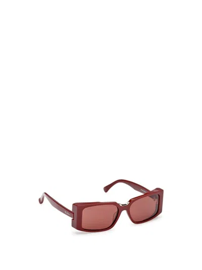 Max Mara Spark 54mm Rectangular Sunglasses In Red