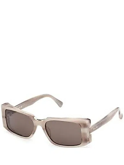 Max Mara Spark 54mm Rectangular Sunglasses In Brown