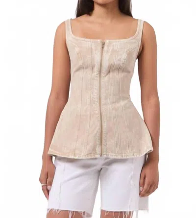 Dala Cocoon Bustier Top In Drought In Neutral