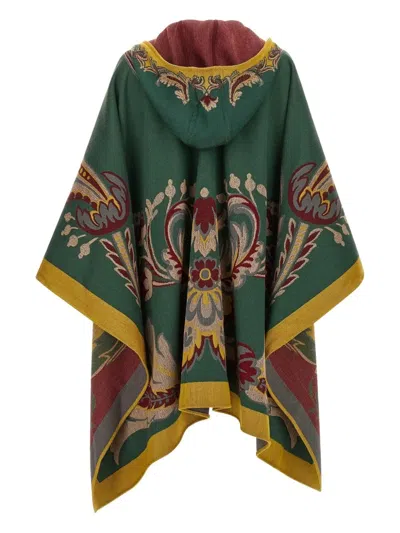 Etro Cape With Pasly Motif Scarves And Foulards Multicolor In Green