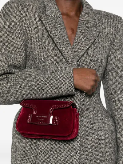 Emporio Armani Red Logo Small Shoulder Bag In Orange