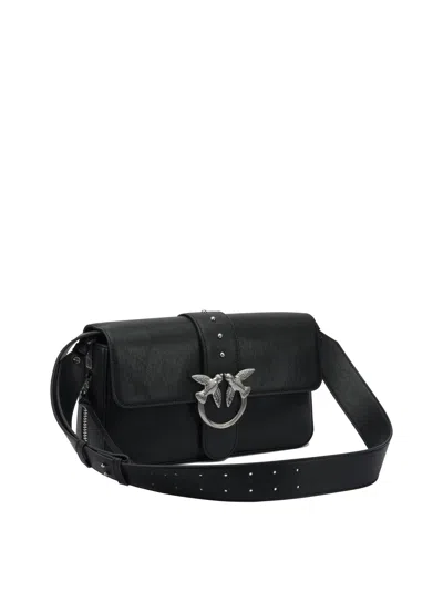 Pinko Classic Love Bag Slouchy Shoulder Bag In Black