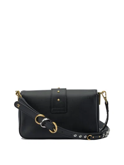 Pinko Shoulder Bags Black In Purple