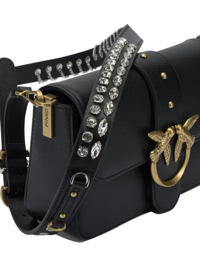 Pinko Shoulder Bags Black In Purple