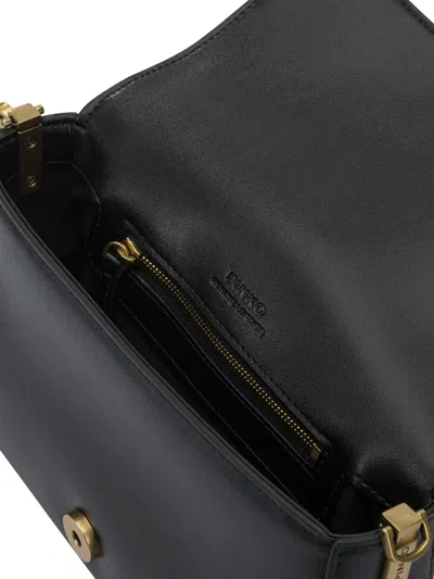 Pinko Shoulder Bags Black In Purple