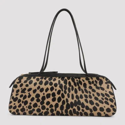 Khaite Simona Leather-trimmed Leopard-print Calf Hair Shoulder Bag In Animal Print