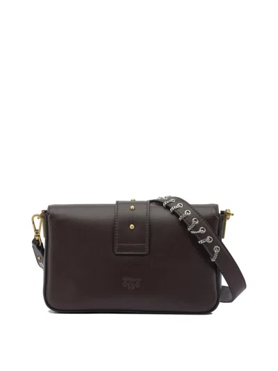 Pinko Shoulder Bags Black In Purple