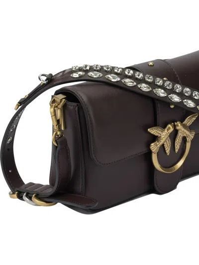 Pinko Shoulder Bags Black In Purple