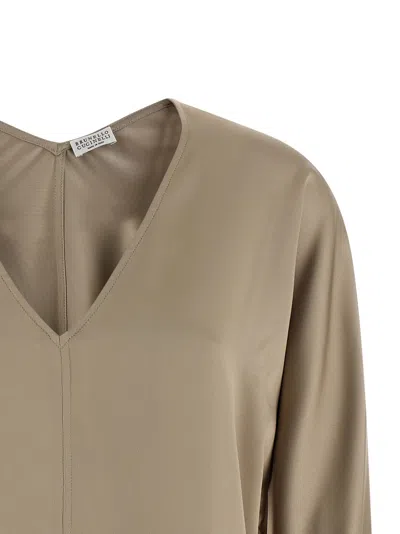 Brunello Cucinelli Blusa - Beis In Brown