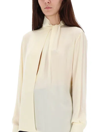 Tom Ford Silk Georgette Blouse In Gold