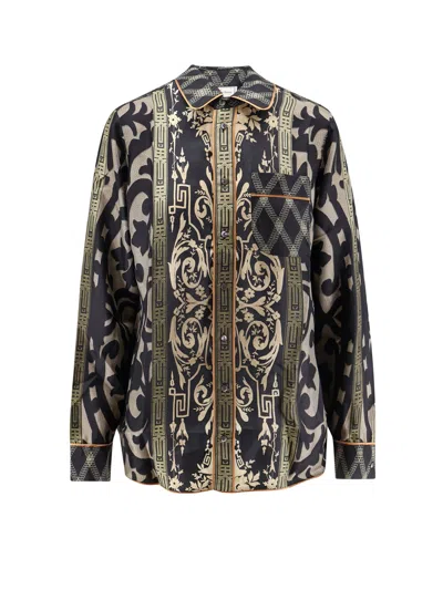 Pierre-louis Mascia Buttoned Long-sleeved Shirt In Multi