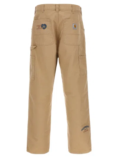 Carhartt Graphic Design Trousers Featuring Pockets In Neutral