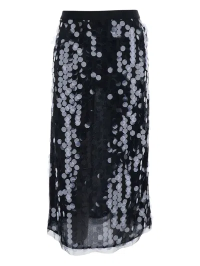 Semicouture Iris Long Skirt In Black