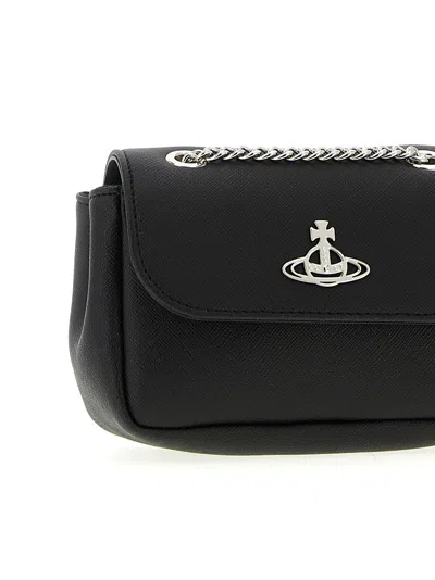 Vivienne Westwood Small Purse Chain Shoulder Bags Black In Black
