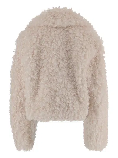 Stand Studio Smara Faux Fur Jacket In Neutral