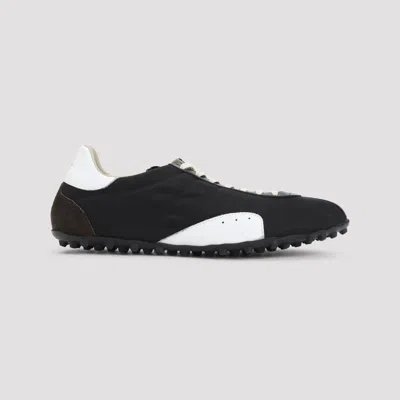 Maison Margiela Sprinters Low Top Cotton Blend Sneakers In Black