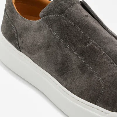 Kiton Suede Low Top Sneakers With Pull Tab In Brown