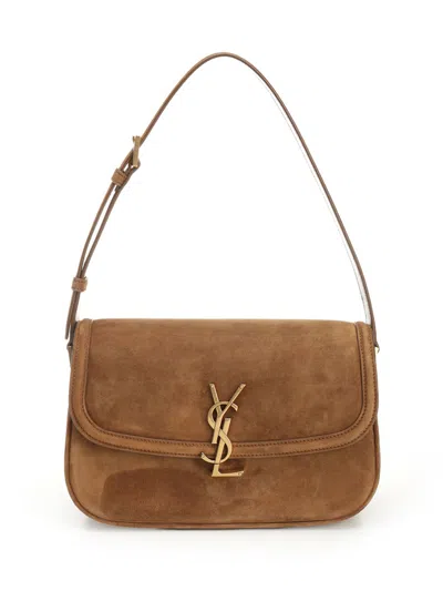 Saint Laurent Solferino Shoulder Bags Brown In Orange