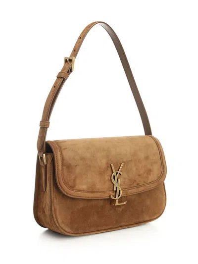 Saint Laurent Solferino Shoulder Bags Brown In Orange