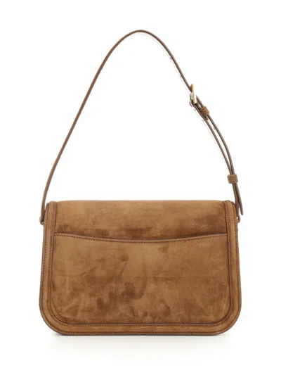Saint Laurent Solferino Shoulder Bags Brown In Orange