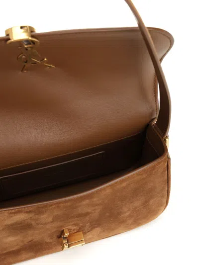 Saint Laurent Solferino Shoulder Bags Brown In Orange