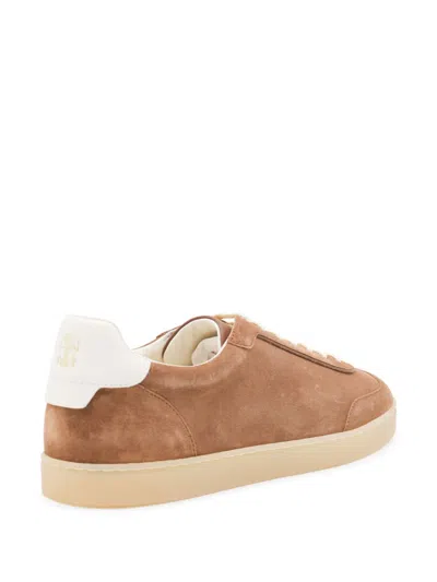 Brunello Cucinelli Leather-trimmed Suede Sneakers In Animal Print