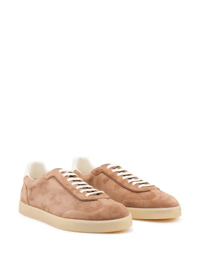 Brunello Cucinelli Leather-trimmed Suede Sneakers In Animal Print