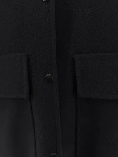 Paltò Susanna Flap-pocket Pointed-collar Jacket In Black