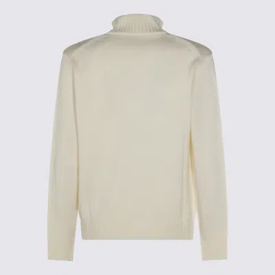 Zanone Minimalist Knit Sweater With Timeless Silhouette In White