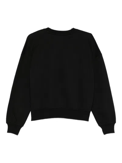 Emporio Armani Cotton Blend Sweater In Black
